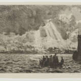 Konvolut aus 5 Druckgrafiken: "Die Elbe bei Altona", "Spitzbergen", "Mausi zeichnet in Großvaters Atelier", "Sonnenglanz" und Straßenansicht - фото 4