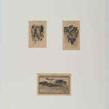 Drei Leinenkassetten mit passepartourisierten Zeitungsausschnitten, die Werke von Friedrich Kallmorgen zeigen - Foto 12