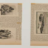 Drei Leinenkassetten mit passepartourisierten Zeitungsausschnitten, die Werke von Friedrich Kallmorgen zeigen - Foto 13