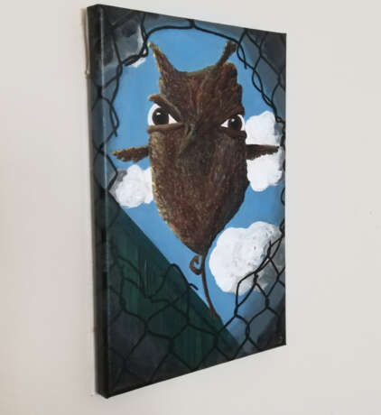 Painting in the interior of the Owl «Сова», Холст на подрамнике, Акриловые краски, Современное искусство, bird, Польша, 2021 г. - фото 2