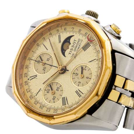 TISSOT Vintage PR 100 Herrenuhr Chronograph mit Mondphase. Ca. 1990er Jahre. - фото 6