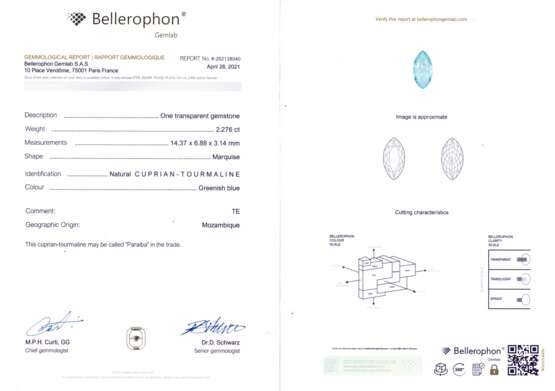 1 loser Paraiba Turmalin von 2,27 ct - фото 3