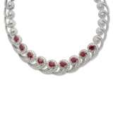 ADLER RUBY AND DIAMOND NECKLACE AND EARRING SET - photo 4