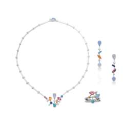 CARTIER MULTI-GEM 'MELI MELO' NECKLACE, EARRING AND RING SUITE