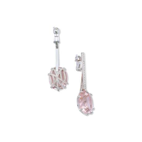 CHAUMET MORGANITE AND DIAMOND EARRING AND RING 'ATTRAPE-MOI' SET - Foto 5