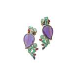 SUZANNE BELPERRON MULTI-GEM PAIR OF BROOCHES - photo 1