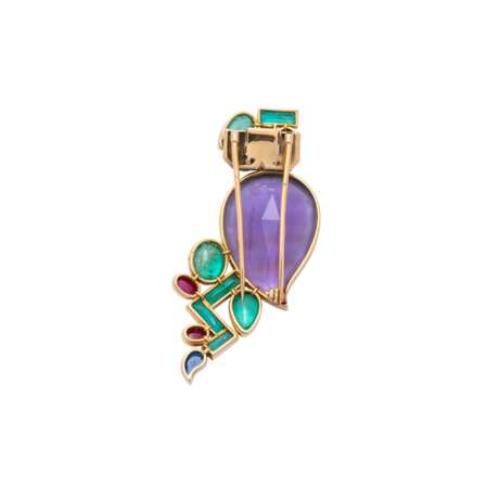 SUZANNE BELPERRON MULTI-GEM PAIR OF BROOCHES - photo 3
