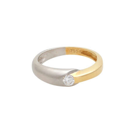 Ring mit 1 Brillant, ca. 0,1 ct, - фото 1