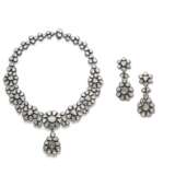 DIAMOND NECKLACE AND EARRING SET - photo 1
