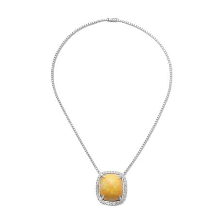 OPAL AND DIAMOND PENDENT NECKLACE - фото 1
