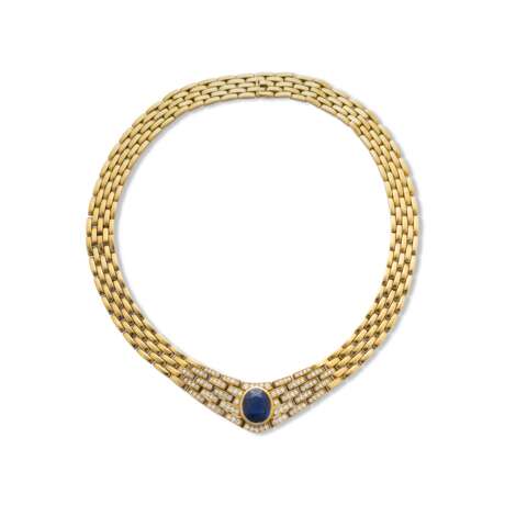 CARTIER SAPPHIRE AND DIAMOND NECKLACE - фото 1