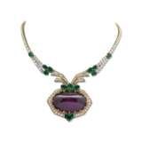 NO RESERVE - RUBY, EMERALD AND DIAMOND NECKLACE - фото 2