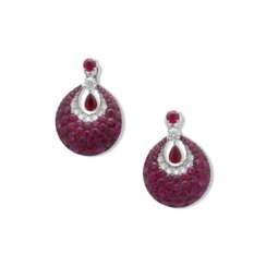 NO RESERVE - GRAFF RUBY AND DIAMOND EARRINGS