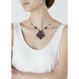 NO RESERVE - RUBY, EMERALD AND DIAMOND NECKLACE - Foto 4