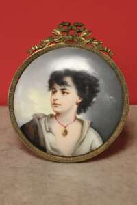 Porzellan-Miniatur-Bild, XIX Jahrhundert