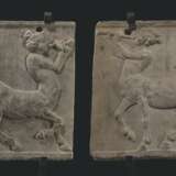 TWO ROMAN MARBLE SARCOPHAGUS PANELS - фото 1