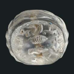 A JEWISH SASANIAN ROCK CRYSTAL DOME SEAL