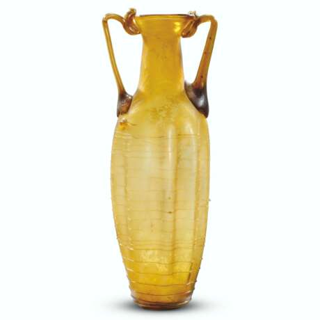 A ROMAN AMBER GLASS AMPHORISKOS - фото 1