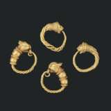 TWO PAIRS OF GREEK GOLD EARRINGS - photo 1