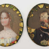 Hinterglasmalerei: Porträts Napoleon III. und Eugénie de Montijo. - photo 2