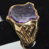 Herrenring mit Amethyst GOLD. - Foto 1