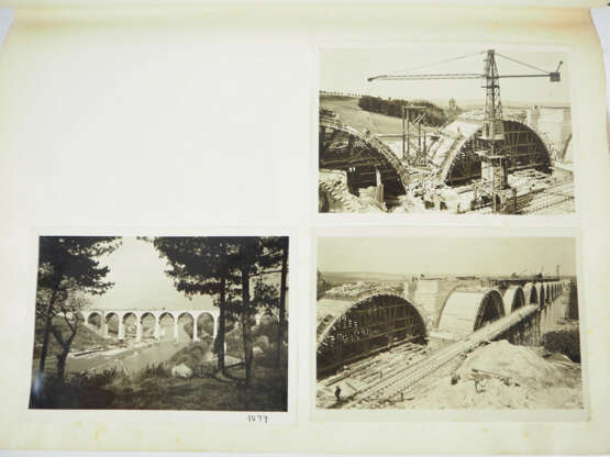 Fotoalbum: Bau der Lahntalbrücke Limburg 1937-1939. - фото 4