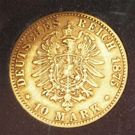 Preussen: Kaiser Wilhelm, 10 Mark, C, 1875. - фото 2