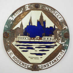 Plakette: M. u. S. C. Bodensee Konstanz - Zielfahrt zur Bodenseefähre, 11. - 12. 8. 28.