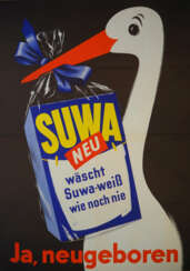 Werbeplakat: Suwa Waschmittel.