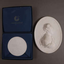 Zwei Reliefplaketten mit Goethe