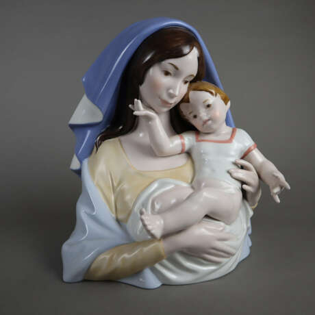 Porzellanskulptur Madonna mit Kind - photo 1