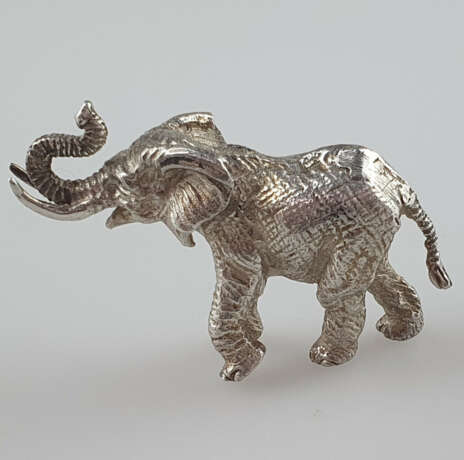 Silberfigur Elefant - photo 1