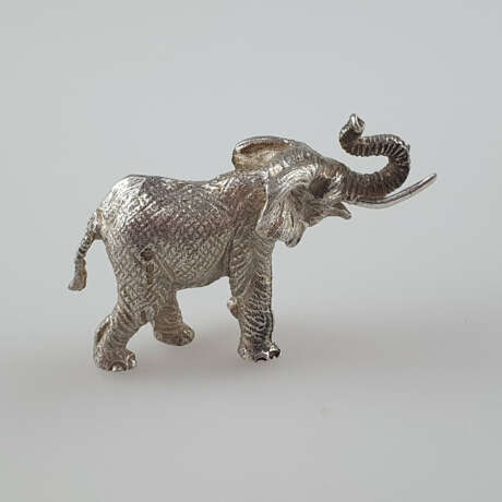 Silberfigur Elefant - photo 4