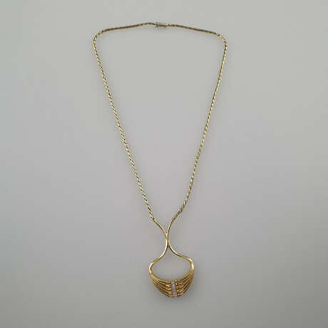 Goldcollier mit Diamantbesatz - photo 3