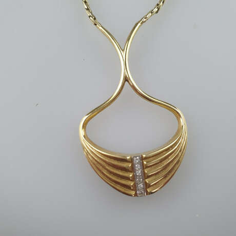 Goldcollier mit Diamantbesatz - photo 4