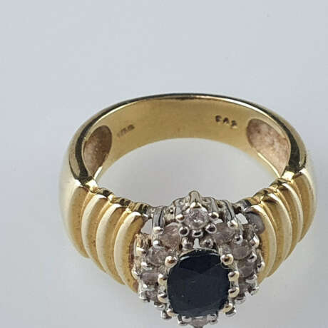 Goldring mit Diamantbesatz - photo 7