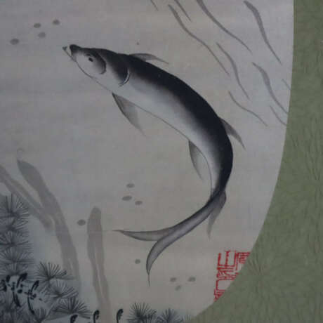 Drei japanische Seidenmalereien - Foto 6