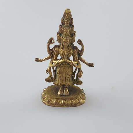Filigrane Miniaturfigur des Ekadashahamukha - photo 1