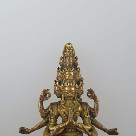 Filigrane Miniaturfigur des Ekadashahamukha - фото 7