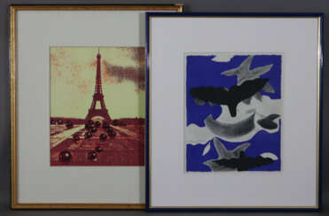 Zwei Farblithografien Braque/Bury