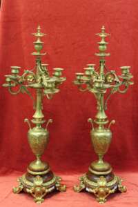 A pair of candlesticks, XIX century