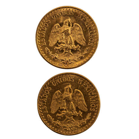 Mexiko/GOLD - 2 x 2 Pesos 1945 NP, - фото 2
