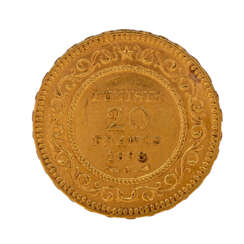 Tunesien - 20 Francs 1898/A,