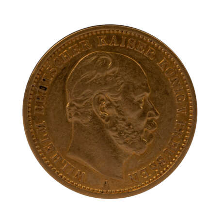 Preussen/GOLD - 20 Mark 1876 A Wilhelm I., - фото 1