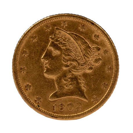 USA/GOLD - 5 Dollars 1902 Liberty Head, - photo 1