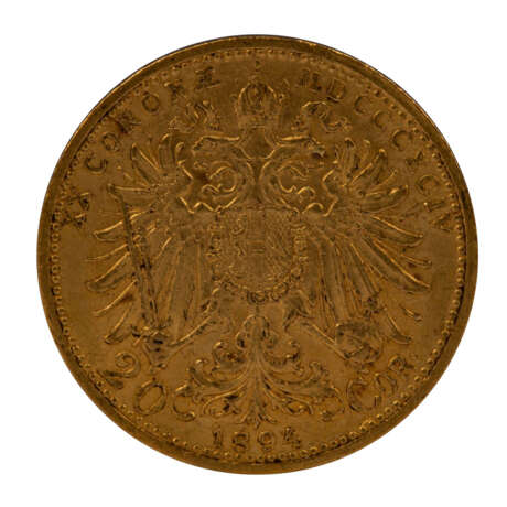 Österreich/GOLD - 20 Kronen 1894, - фото 2