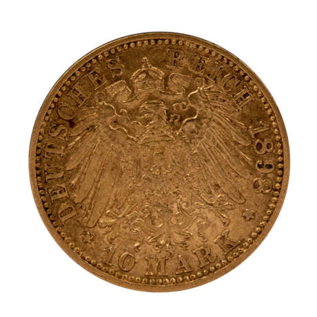 Baden/GOLD - 10 Mark 1898 G, - photo 2