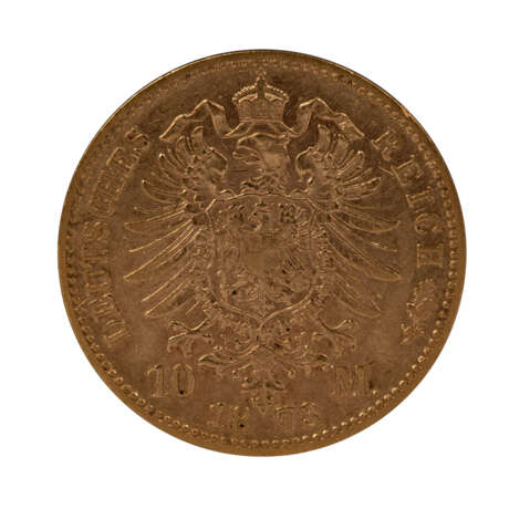 Württemberg/GOLD - 10 Mark 1873 F - Foto 2