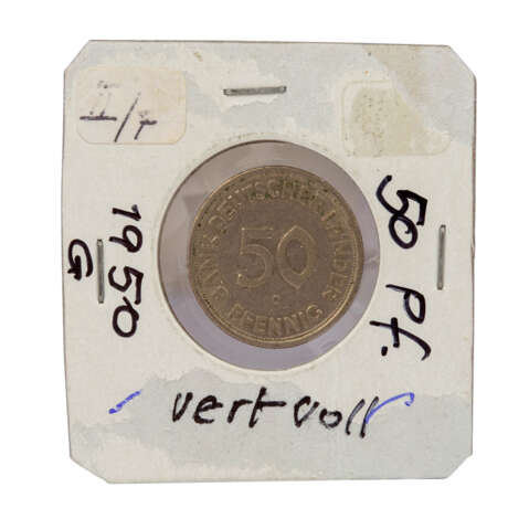 BRD - 50 Pfennig 1950 G Bank Deutscher Länder, - Foto 1