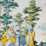 Ofenkachel mit Christus und der Samariterin am Brunnen - фото 1